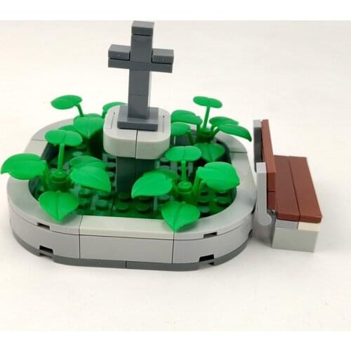 Toys For Children Street View Citys Flower bed For City Construction Compatible Public Park Building Blocks Education Toy