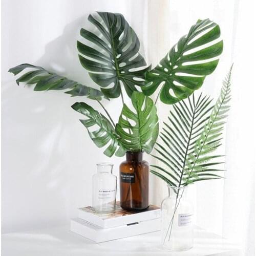 1Pc Nordic Style Fake Monstera Leaf Plant Home Office Decoration Photo Prop Artificial Plants