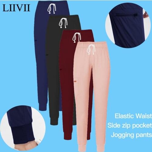 Clinical Pants Woman Hospital Doctor Scrub Nurse Bottoms Pet Grooming Nursing Spandex Scrubs Pant Hospital Medical Jogging Pants