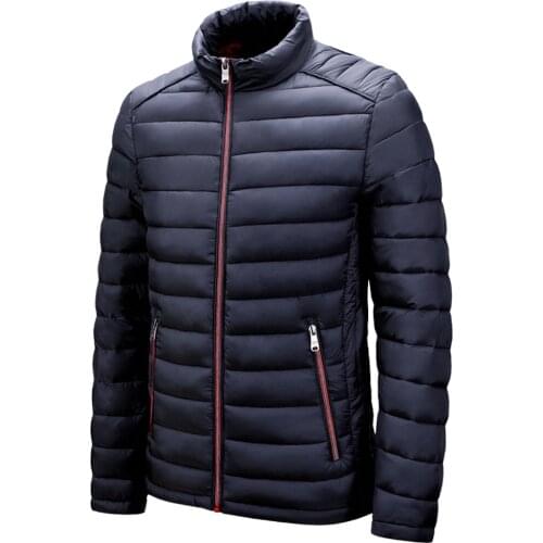 Winter Cotton Padded Coat Sport Zipper Jacket Men Casual Clothes Lightweight Fashion High Quality