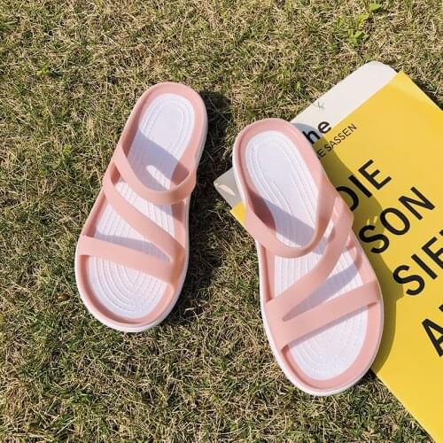 Summer Pink Fashion Women Jelly Slippers Sandals Transparent Womens Beach Slippers Comfort Female Rubber Slides тапки женские