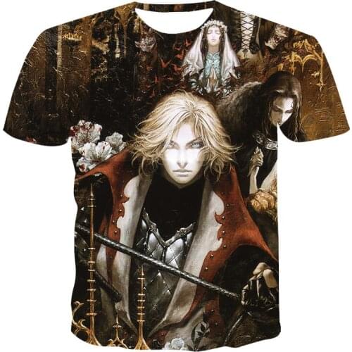 2021 New 3d Printing Cartoon Character Summer T-Shirt Unisex Short-Sleeved T-Shirt Personality Round Neck Pullover Oversized