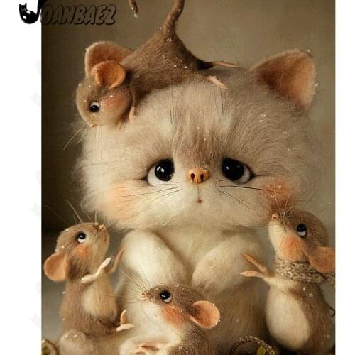 Little Mouse Diamond Painting Animal Mosaic Kit Cute 5D Diy Cross Stitch Embroidery Handmade Inlaid Wall Decoration Gift Design