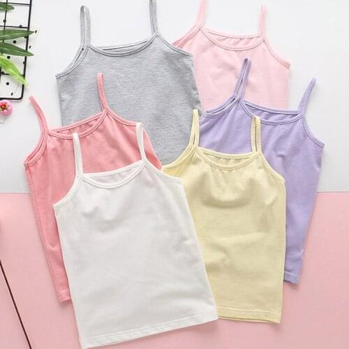 Menoea Top for Kids Girls 2020 Kids Girl Camisoles Summer Girls Solid Underwears Children Clothes Vests Baby Soft Kids Clothing