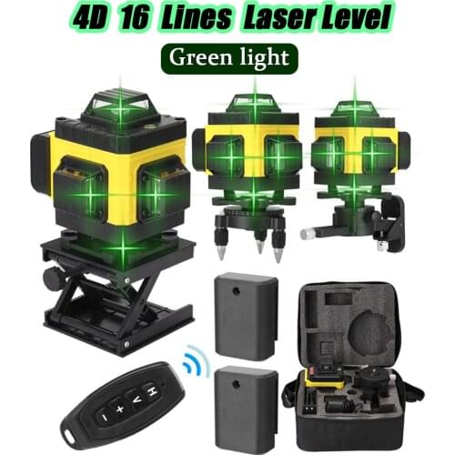 Multifunctional 4D 16 Lines Laser Level Tool Vertical Horizontal Lines 3° Self-Leveling Laser Level 360 laser leveling device