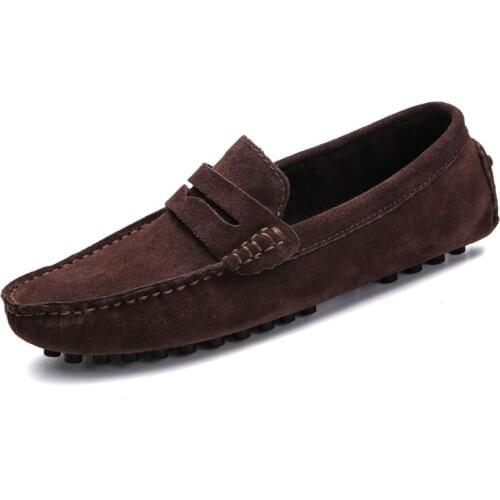 Jumpmore Winter Men Shoes New Fashion High Quality Suede Leather Loafers Shoe Warm Casual Shoes Cotton Shoes Size 38-45