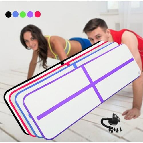 Customized Logo Airtrack Mat Floor (3m 4m 5m) Inflatable Air Tumbling Mat With Free Pump Double Wall Fabric Air Floor Gymnastics