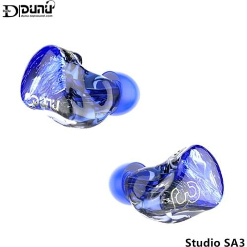 DUNU Studio SA3 3BA HIFI Earphone In-ear Monitor Earbuds 3 Balanced Armature Driver Hi-Res Audio IEM Resin 3D-printed Headphones