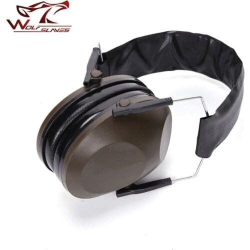 WolfSlaves New Sport Hunting Tactical Earmuff Headphone Anti Noise Shooting Ear Protectors Noise Canceling Earphone
