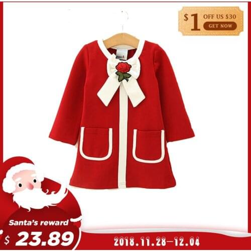 Baby Girl Dress Bowknot A-Line Princess Dress Girls European Style Baby Dress Brand Designer Kids Clothes luxury baby Dress