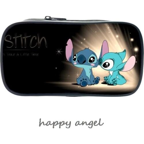 Stitch Print Cosmetic Case Pencil Bag Women Makeup Bags Girls School Pencil Box Kids Stationary Bag birthday gift