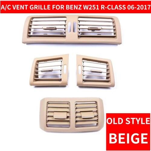 Car Front Left Right Center Air Vent Grille AC For Benz W251 R-CLASS Dash Panel R300 R320 R350 R400 R500 2006-2017 OLD Beige