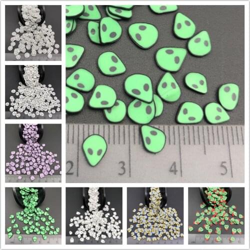 50g Halloween Ghost Alien Polymer Clay Sprinkle For Kids Diy ,Soft Clay For Craft Clay/Nail Art/Scrapbook Decoration DIY,Filler