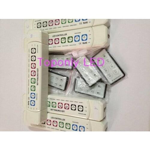 High quality DC12v/24V 6A RGB three channels touch interface rgb remote led controller widely used for normal rgb led lights
