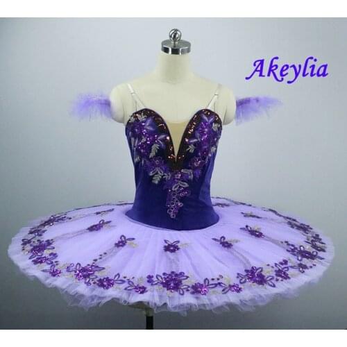 The Nutcracker Purple Ballet Tutu Girls Pancake Professional Platter Doll Stage Costume Kids Classical Ballet Tutu Dress Adult