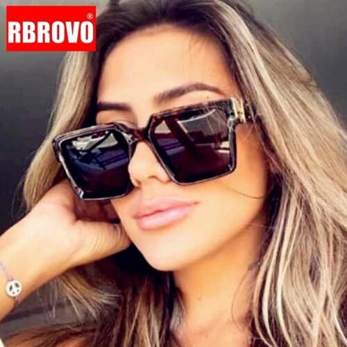 RBROVO 2021 Square Sunglasses Women Luxury Brand Eyeglasses Women/Men Mirror Sun Glasses For Men Vintage Oculos De Sol Feminino