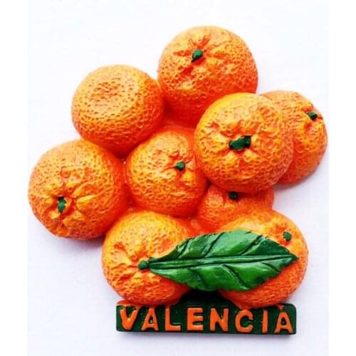 Specialty Oranges In Valencia, Spain 3D Fridge Magnets Tourism Souvenirs Refrigerator Magnetic Sticker Home Decortion