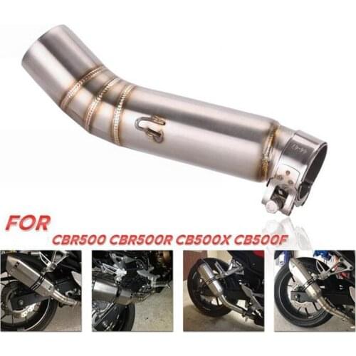Motorcycle exhaust middle pipe mid link pipe middle tube for cbr500 CBR 500R CBR500R CB500X CB500F 2013 to 2018 2019 2020 years
