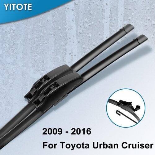 YITOTE Windscreen Wiper Blades for Toyota Urban Cruiser Fit Hook Arms 2009 2010 2011 2012 2013 2014 2015 2016