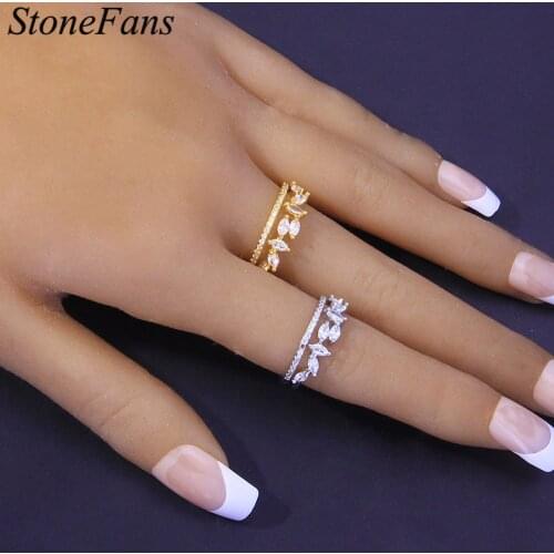 Stone Fans Engagement Rings