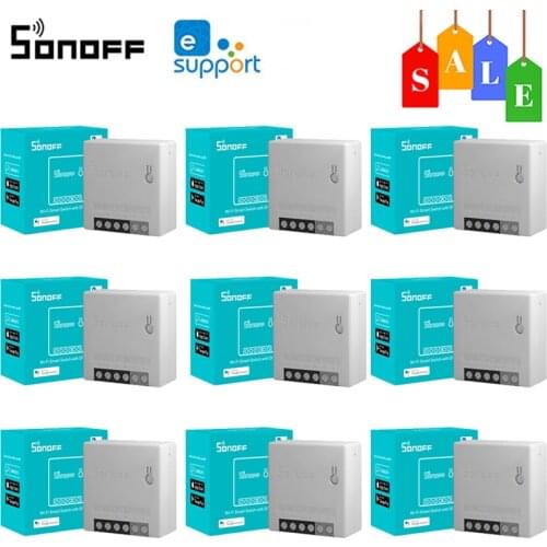 1-20pcs Sonoff MINIR2 2-Way DIY Wifi Smart Switch Smart Home Automation Module Via App Remote Control Work With Alexa GoogleHome
