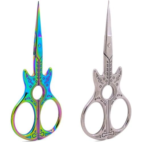 Vintage Sewing Scissors Craft Sewing Tailor Fabric Guitar Leather Scissor Sewing Tools and Accessories for Sewing and Needlework