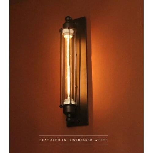 Vintage Industrial Flute Wall Lamp American Country Antique Bar Corridor Aisle Restaurant Light Wall Iron Craft Wall Lamp