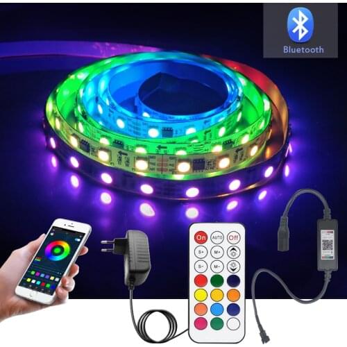 LED Colorful Light Strip WS2811 DC 12V Flexible RGB 2835/5050 Smart Lighting Bluetooth Controller DIY Project Bedroom Decoration