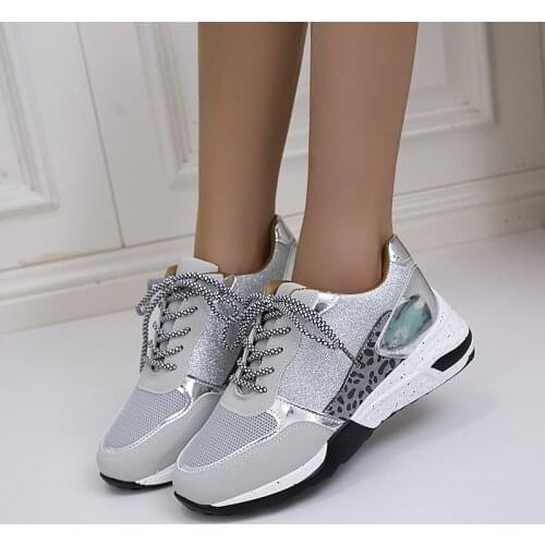 Women Casual Shoes 2021 New Fashion Wedge Flat Shoes Zipper Lace Up Comfortable Ladies Sneakers Female Vulcanized Shoes