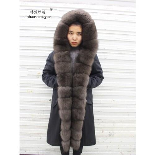 LinhaoshengyueNew style to overcome the jacket female long coat female winter coat cotton liner coat