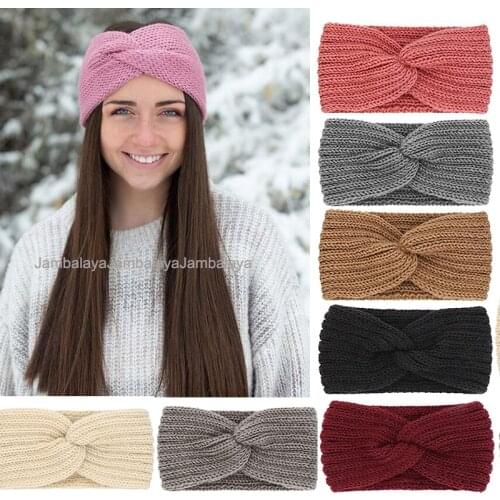 Winter Ear Warm Headband for Women Woolen Knitting Headbands Knitted Elastic Head band Headwear Girls Hair Band Hair Accessories