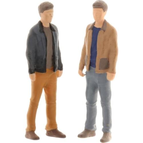 1pc Tiny Diorama Hand Painted Figure People Resin Cool Gentleman Building Scenery for Siku Desk Decor Supplies