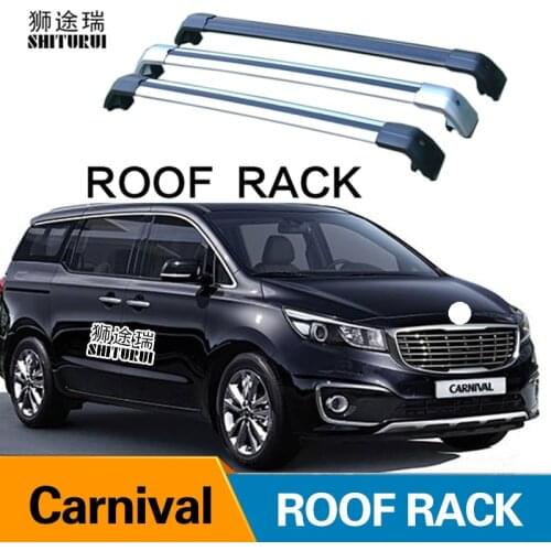 2Pcs Roof bars For KIA - Carnival / sedona (YP) MPV [2014-2020] Aluminum Alloy Side Bars Cross Rails Roof Rack Luggage Carrier