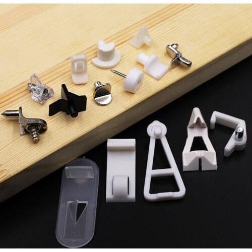 20pcs Plastic shelf support Studs Pegs pin Partition plate Fixed Clips for Cupboard Cabinet Seperator Furniture Bracket Holder