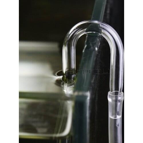 JFENGLI 3pcs CO2 Diffuser U shape Bend Glass Connector Tube Pipe Air pump Hang On Fix Aquarium Fish Water Plant Tank