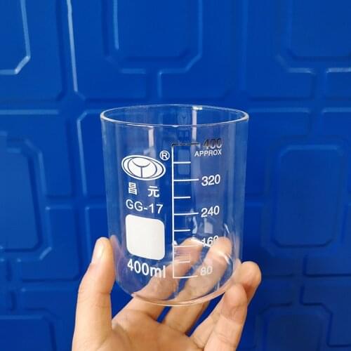 5pcs Beaker in low form without spout,Capacity 400ml,Outer diameter=80mm,Height=95mm,Laboratory beaker