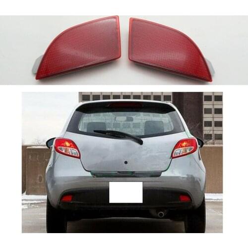 Car Accessories Rear Bumper Reflector Lamp Tail Fog Light For Mazda 2 Demio 2007-2016