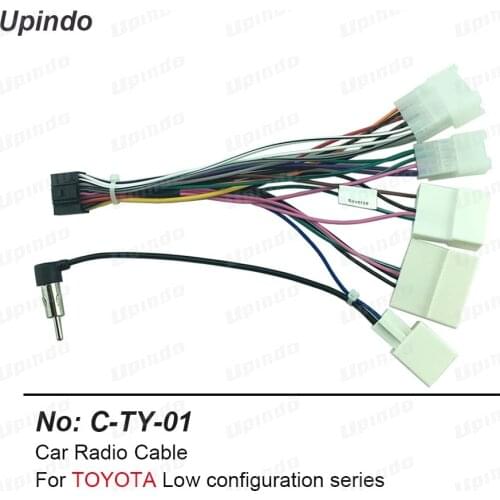 Car Radio Cable for TOYOTA Corolla Highilander VIOS YARIS 16pin Power Wiring Harness DVD GPS Android Multimedia Player Connector