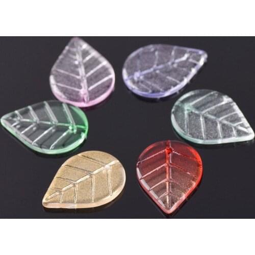 10pcs 15x13mm Petal Shape Crystal Glass Loose Crafts Beads Top Drilled Pendants for Earring Jewelry Making DIY Crafts