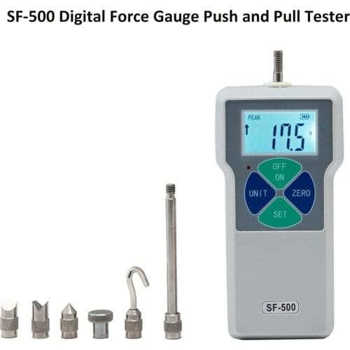 Digital Force Gauge Push and Pull Tester Dynamometer Pressure High Precision LCD Measuring Instruments Thrust Meter Portable