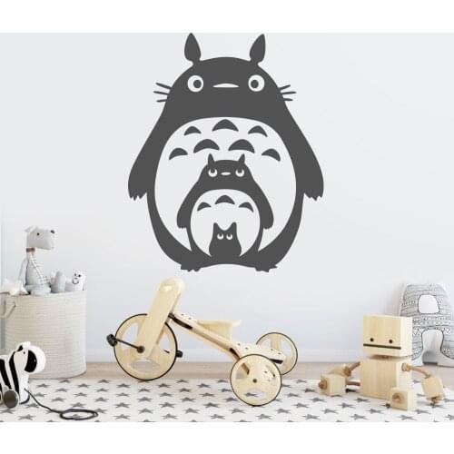 Kids Room Decor wall decal Totoro Nursery Wall Art Sticker Removable Vinyl Decals For room decoration DIY mural Y75