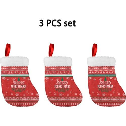 Kids Children Christmas Stocking Merry Christmas Printed Home/Party Decoration New Year Fashion Present/Gift Bag Candy Socks