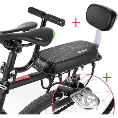 Child Bicycle Back Seat Bicycle Rear Kid Seat Back Saddle Cycle Accessories Bike Safety Seat Kids Saddle With Foot Pedals