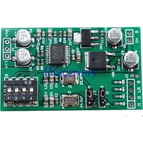 Dual-channel 24-bit ADC Data Acquisition Card AUX Analog Audio to I2S Left and Right Aligned Digital Output Module