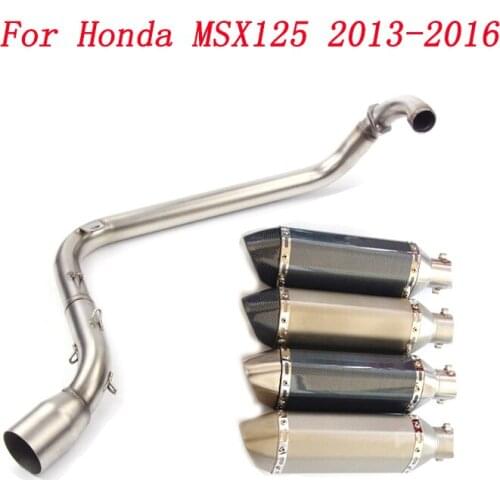 Escape Motorcycle Exhaust Front Link Pipe And 51mm Muffler Stainless Steel Exhaust System For Honda MSX125 2013-2016