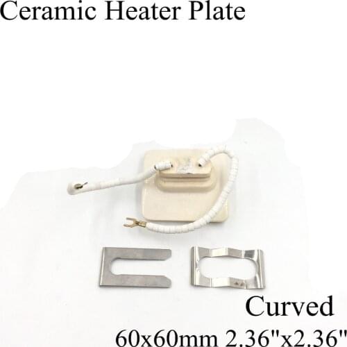 60*60mm Curved Vacuum Injection Molding Machine Repair Far-infrared IR Ceramic Heating Plate Air Ceramic Heater Board Pad BGA