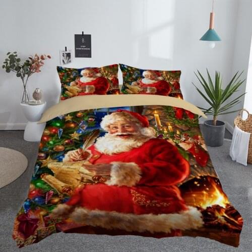 3D Printed Merry Christmas Bedding Set Queen/Twin/King Size Christmas Decoration for Home