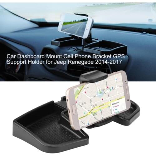 360 Rotating Car Dashboard Mount Cell Phone Bracket GPS Support Holder for Jeep Renegade 2014 2015 2016 2017 Car Accessories