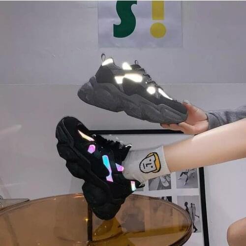 Sneakers Womens Air Cushion Athletic Running Shoes Walking Breathable Sport Lace Up Hight Platform Casual Shoes LJB296