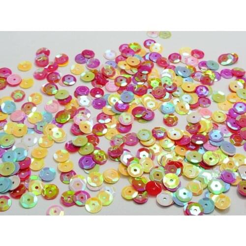 3000 Mixed Color AB 8mm CUP round loose sequins Paillettes sewing Wedding craft